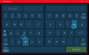 Steam Controller on screen keyboard