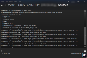 Steam with console tab