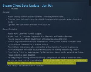 Valve mentioning GloSC