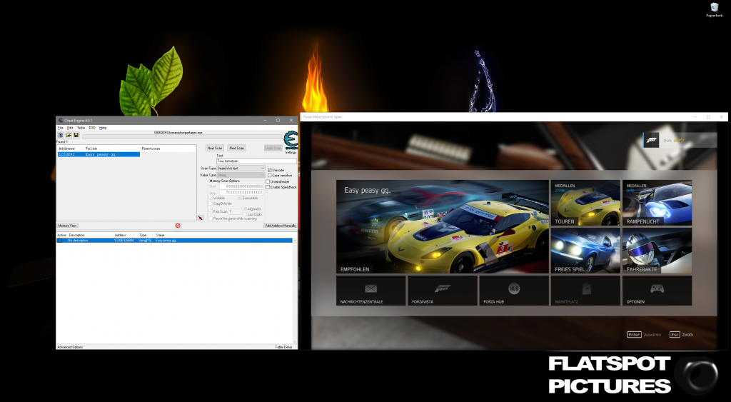 Cheatengine modifying Forza Motorsport 6: Apex